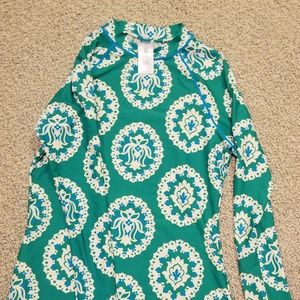 Boden Lotus teal rashguard